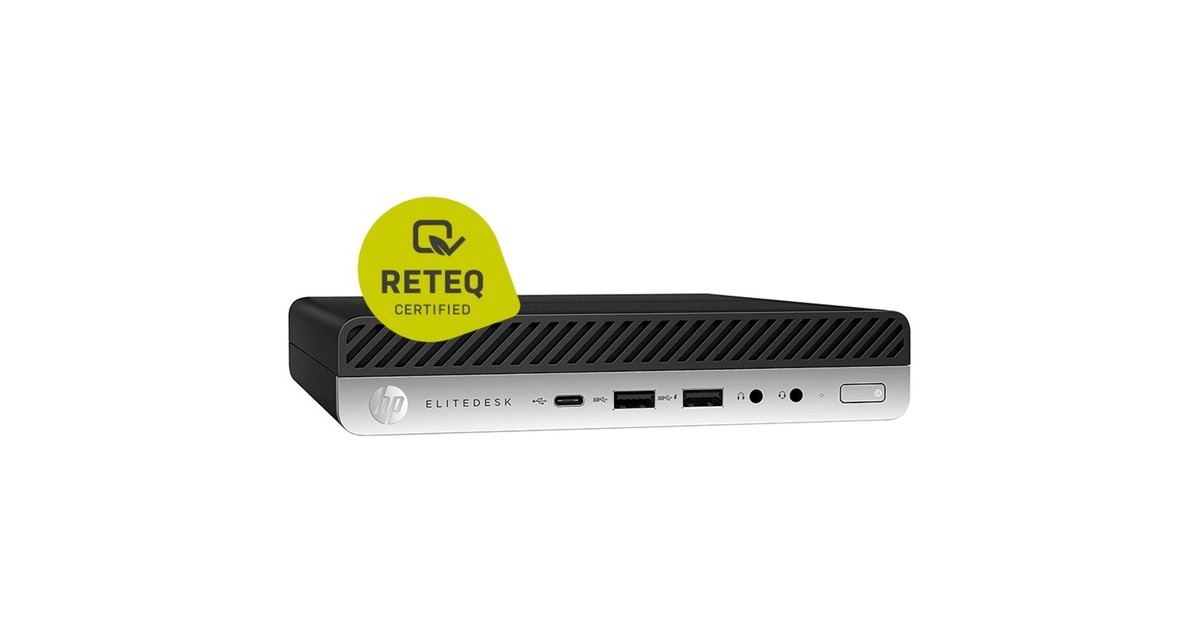 HP EliteDesk 800 G3 DM Generalüberholt, Mini-PC(silber, Windows 10 Pro 64-Bit)