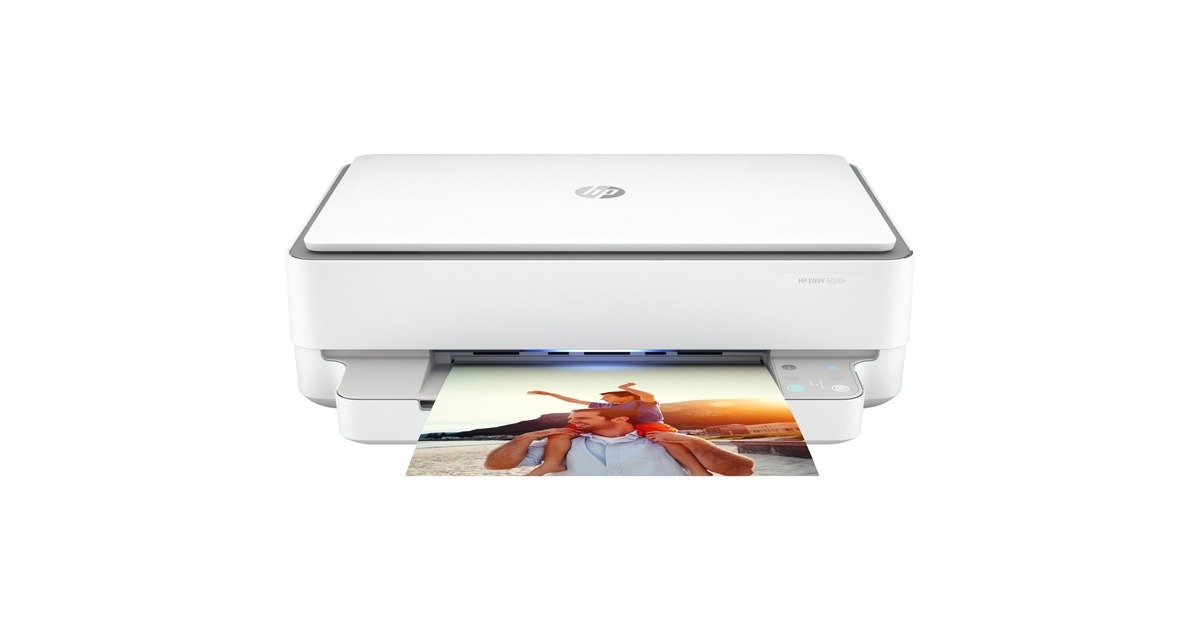 HP Envy 6020e All-on-One, Multifunktionsdrucker(weiß/grau, HP+, Instant Ink, USB, WLAN, Scan, Kopie)