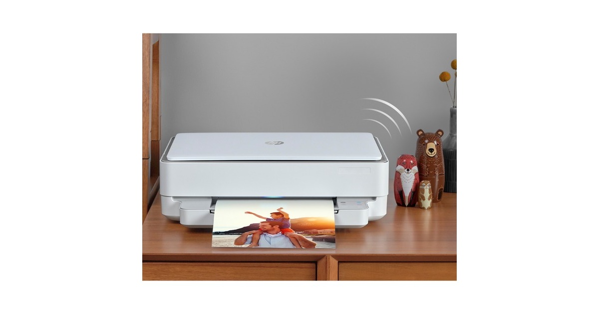 HP Envy 6020e All-on-One, Multifunktionsdrucker(weiß/grau, HP+, Instant Ink, USB, WLAN, Scan, Kopie)