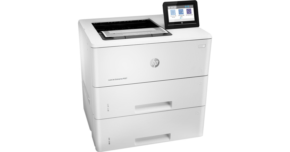 HP LaserJet Enterprise M507x, Laserdrucker(grau/schwarz, USB, LAN, Wi-Fi direct)
