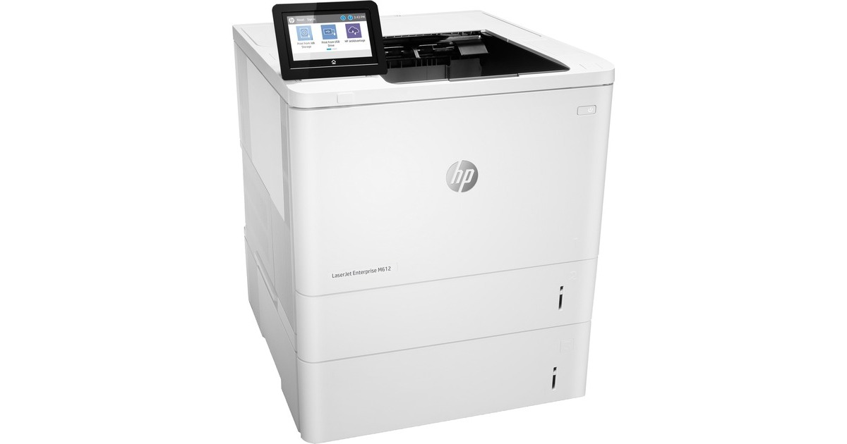 HP LaserJet Enterprise M612dn, Laserdrucker(grau/schwarz, USB, LAN)