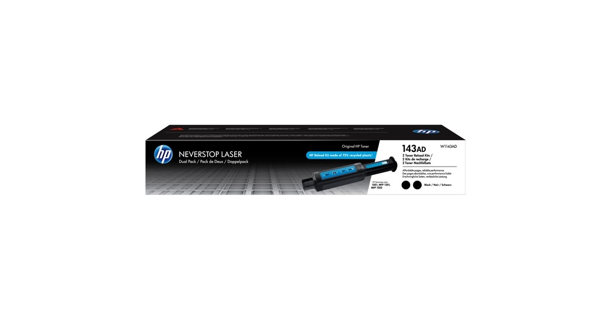 HP Neverstop Toner Nachfüll-Kit 143AD (W1143AD)(Doppelpack)