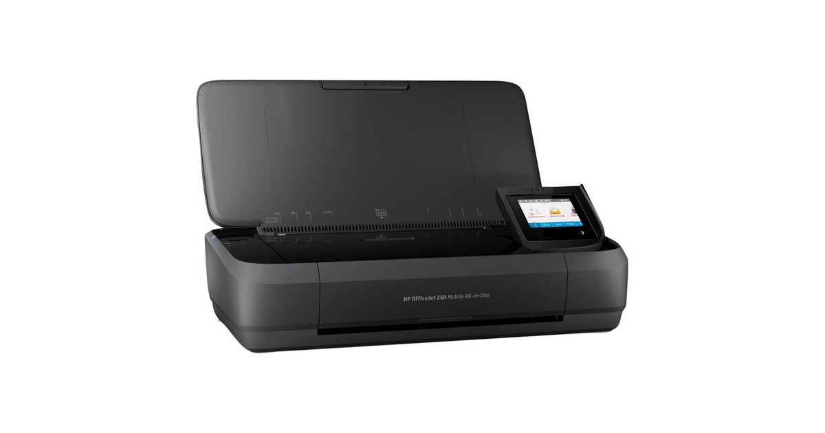 HP OfficeJet 250 Mobiler All-in-One-Drucker, Multifunktionsdrucker(schwarz, USB/WLAN, Scan, Kopie)