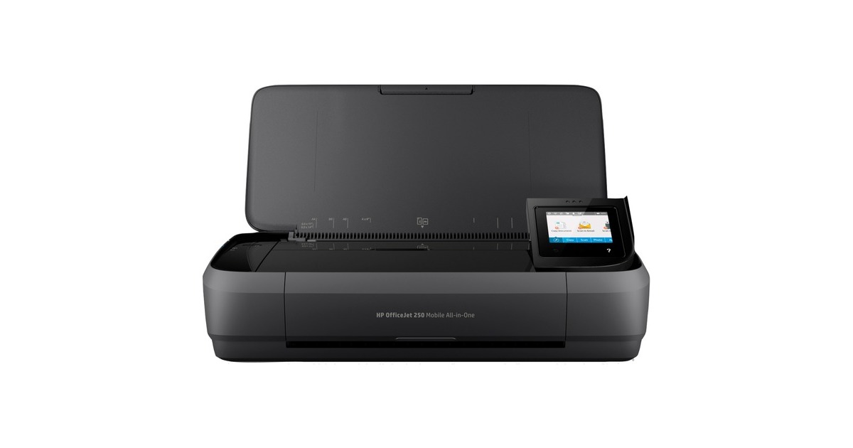 HP OfficeJet 250 Mobiler All-in-One-Drucker, Multifunktionsdrucker(schwarz, USB/WLAN, Scan, Kopie)
