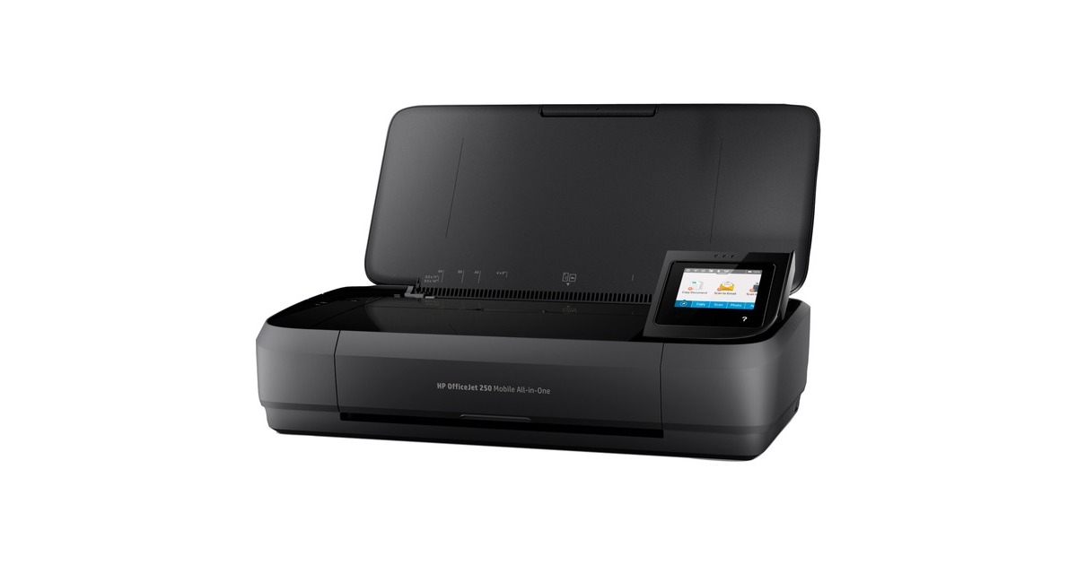 HP OfficeJet 250 Mobiler All-in-One-Drucker, Multifunktionsdrucker(schwarz, USB/WLAN, Scan, Kopie)