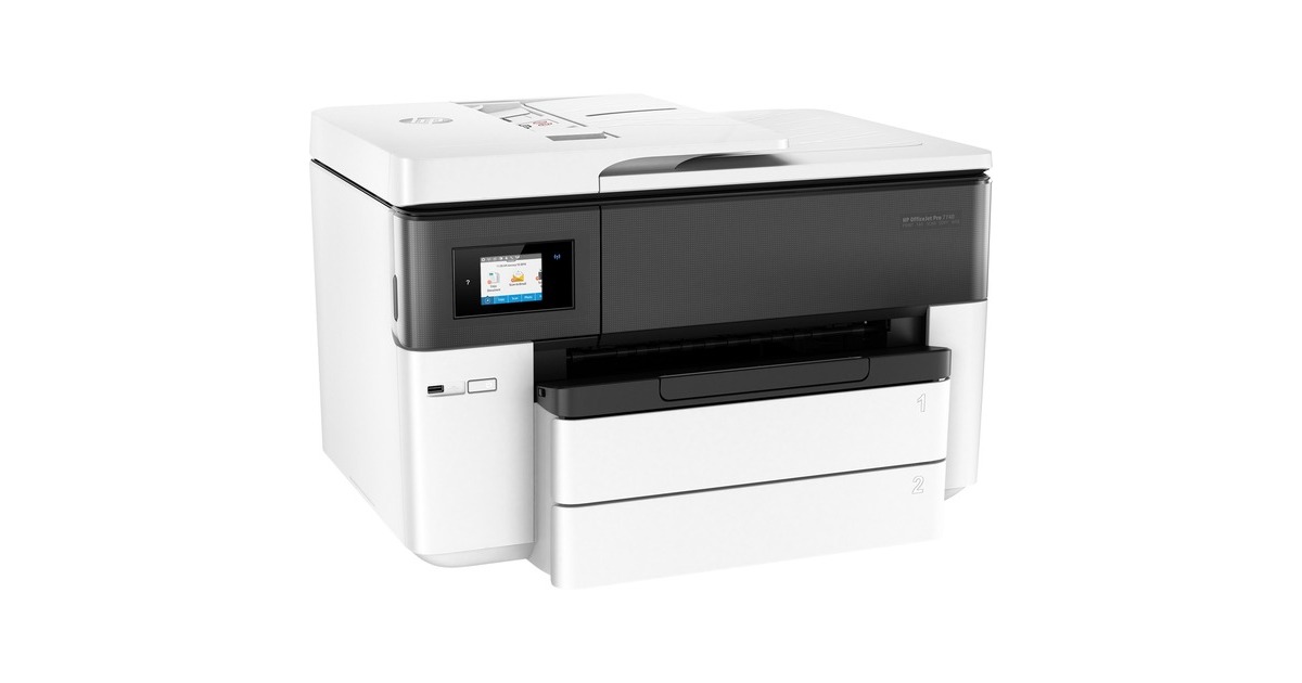 HP OfficeJet 7740 All-in-One, Multifunktionsdrucker(schwarz/grau, USB, LAN, WLAN, Scan, Kopie, Fax)