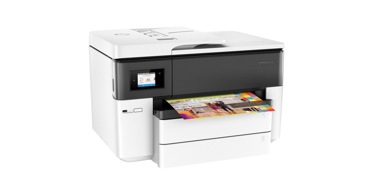 HP OfficeJet 7740 All-in-One, Multifunktionsdrucker(schwarz/grau, USB, LAN, WLAN, Scan, Kopie, Fax)