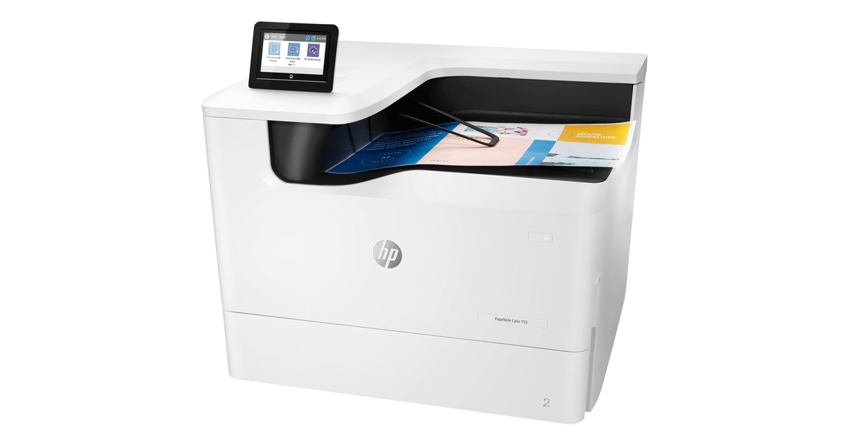HP PageWide Color 755dn, Tintenstrahldrucker(grau/schwarz, USB, LAN)