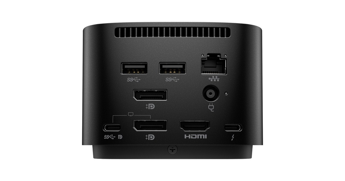 HP Thunderbolt Dock G4 120 W, Dockingstation(schwarz, 120 Watt, USB-C, DisplayPort, HDMI)