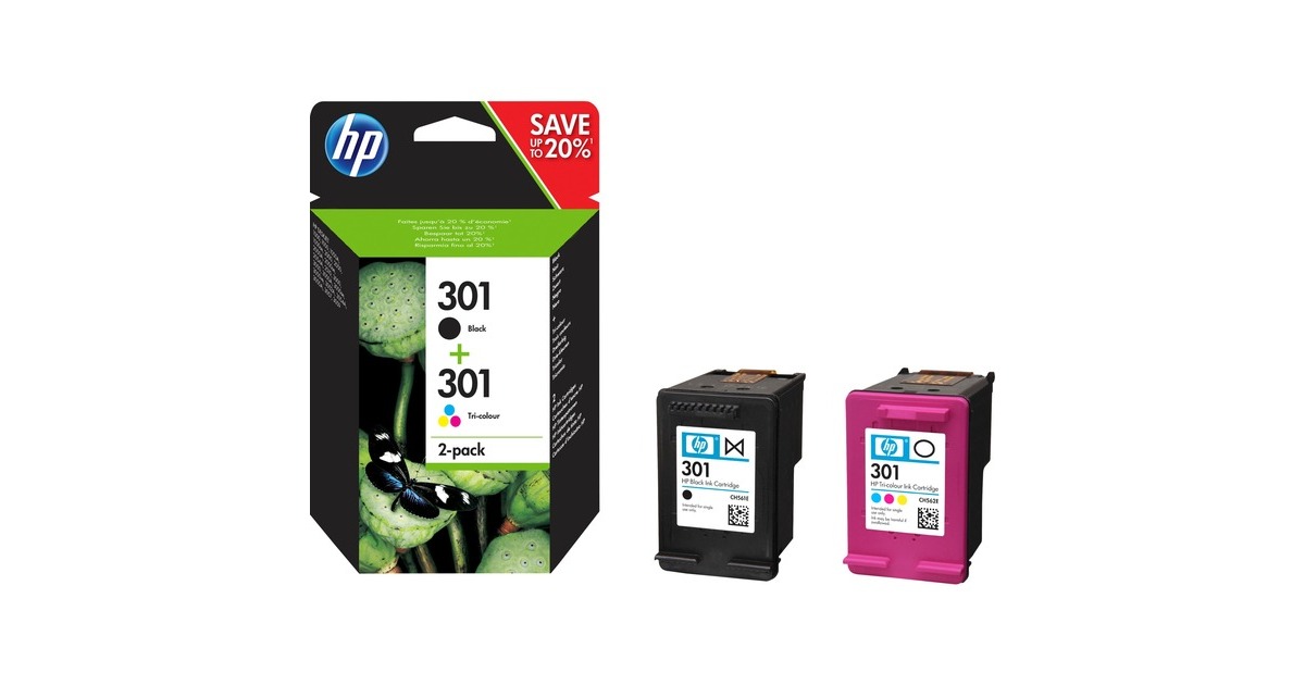 HP Tinte Combopack Nr. 301 (N9J72AE)(schwarz)