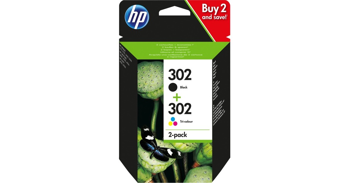 HP Tinte Nr. 302 schwarz + cyan/magenta/gelb(X4D37AE)(schwarz)