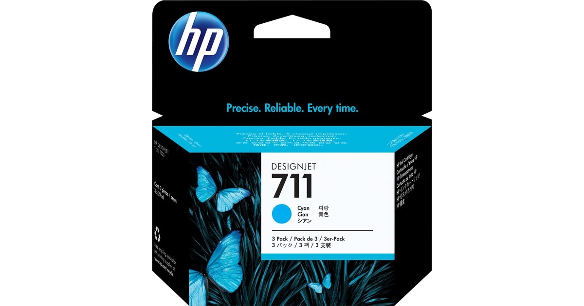 HP Tinte cyan Nr. 711 (CZ134A)(Dreierpack)