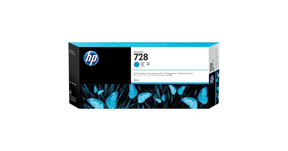 HP Tinte cyan Nr. 728 (F9K17A)