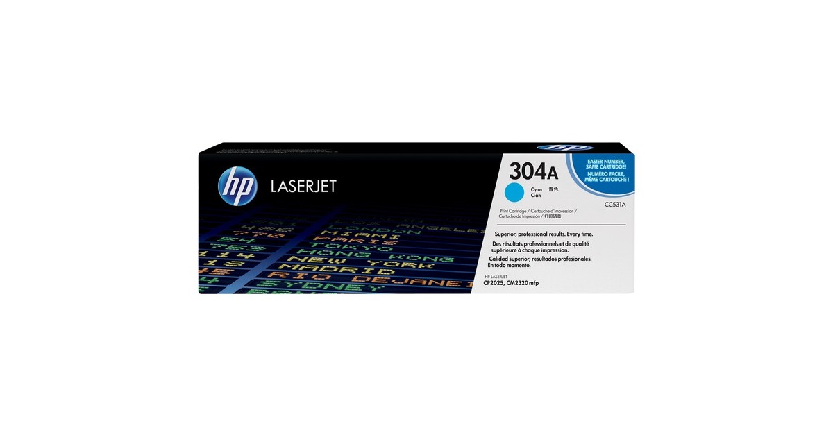 HP Toner cyan 304A (CC531A)(türkis, Retail)