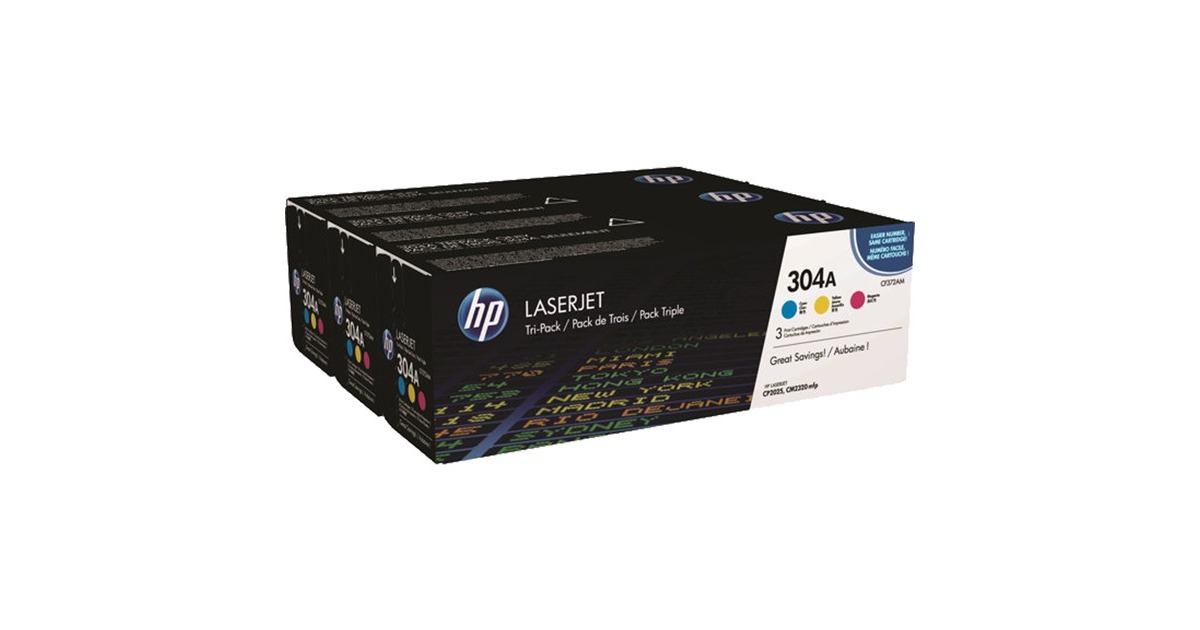 HP Toner cyan/magenta/gelb 304A (CF372AM)