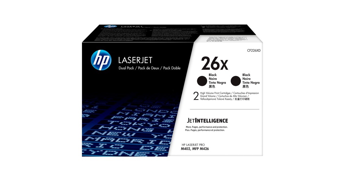 HP Toner schwarz 26X (CF226XD)(2er Pack)