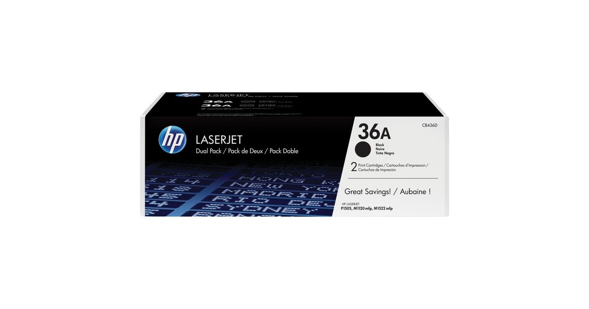 HP Toner schwarz 36A (CB436AD)(Doppelpack)
