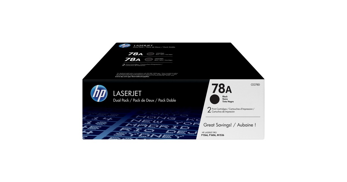 HP Toner schwarz 78A (CE278AD)(schwarz, Doppelpack)