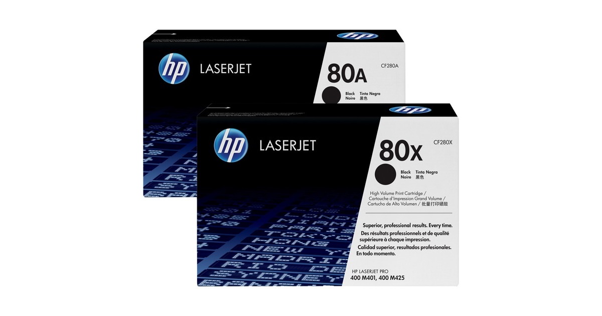 HP Toner schwarz 80X (CF280XD)(Doppelpack)
