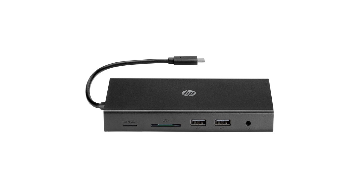 HP Travel USB-C Multi Port Hub EURO, USB-Hub(schwarz)