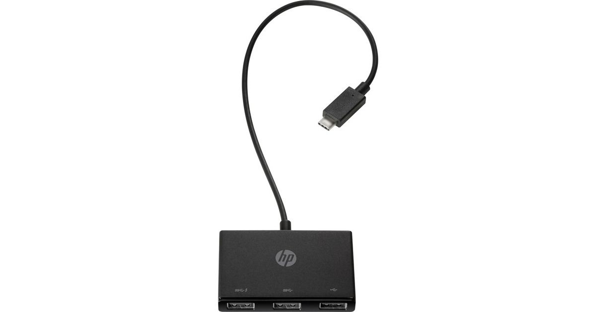 HP USB-C zu USB-A Hub, USB-Hub(schwarz)