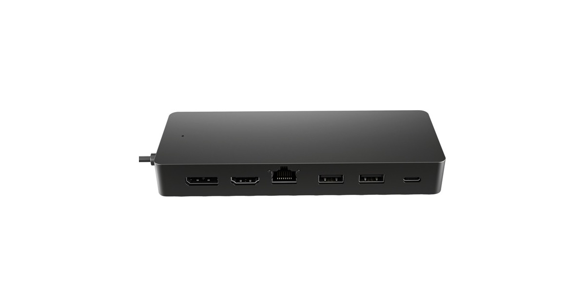 HP Universal USB-C Multiport Hub, Dockingstation(schwarz, USB-A, USB-C, HDMI, DisplayPort, RJ45)