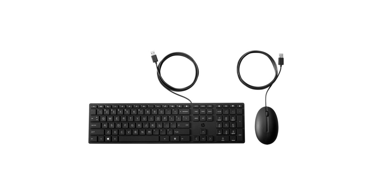 HP Wired Desktop 320MK, Desktop-Set(schwarz, DE-Layout)