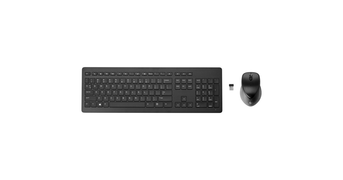 HP Wireless Rechargeable 950MK Maus und Tastatur, Desktop-Set(schwarz, DE-Layout, Scissor-Switch)