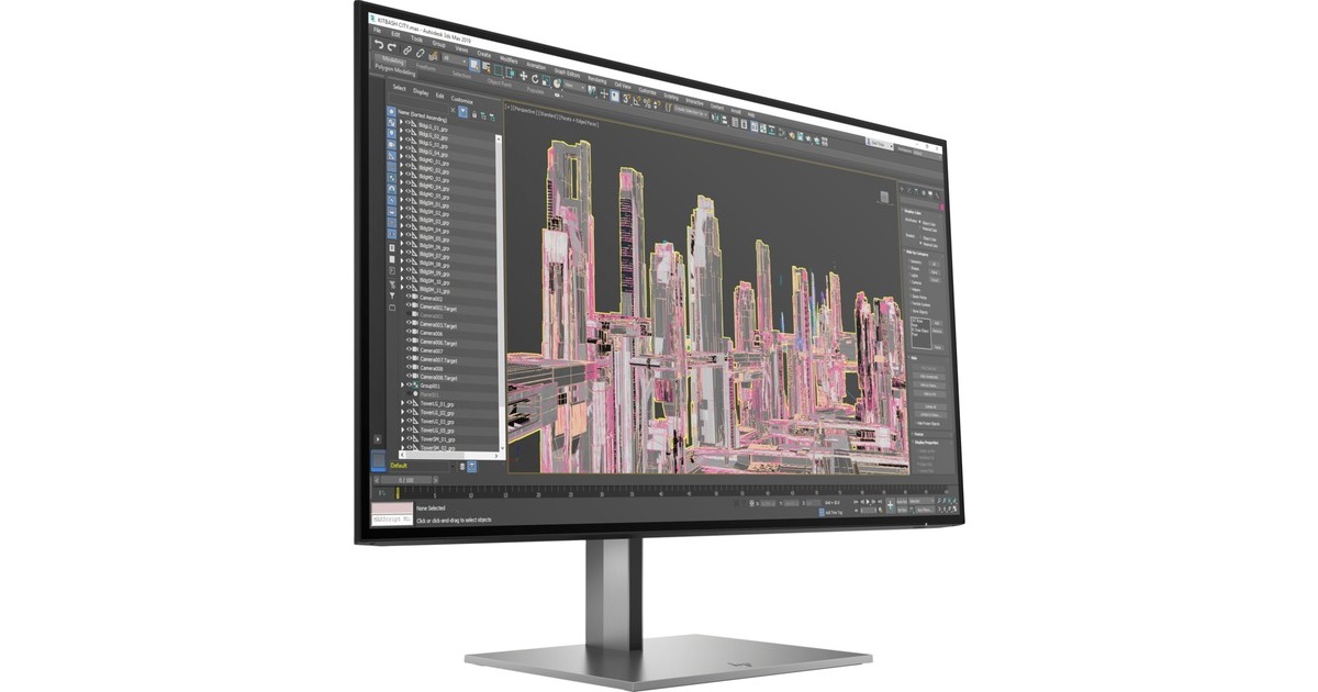 HP Z27u G3, LED-Monitor(69 cm (27 Zoll), schwarz/silber, QHD, IPS, USB-C, HDMI)