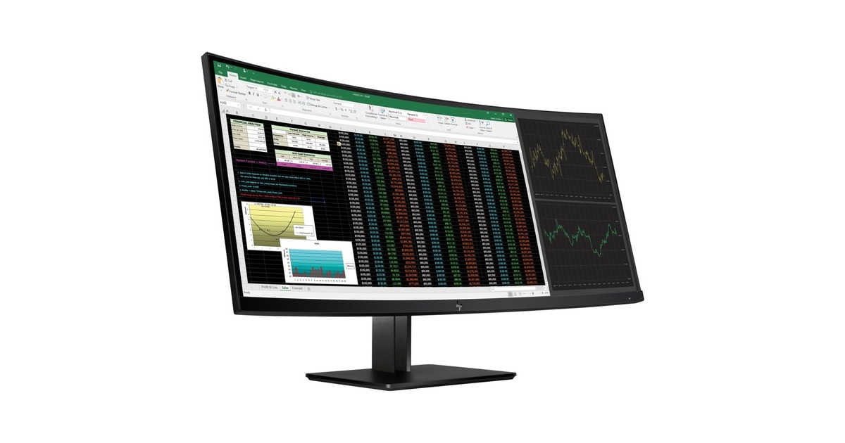 HP Z38c, LED-Monitor(95.3 cm (37.5 Zoll), schwarz, UWQHD+, IPS, HDMI, DisplayPort, Curved, USB)