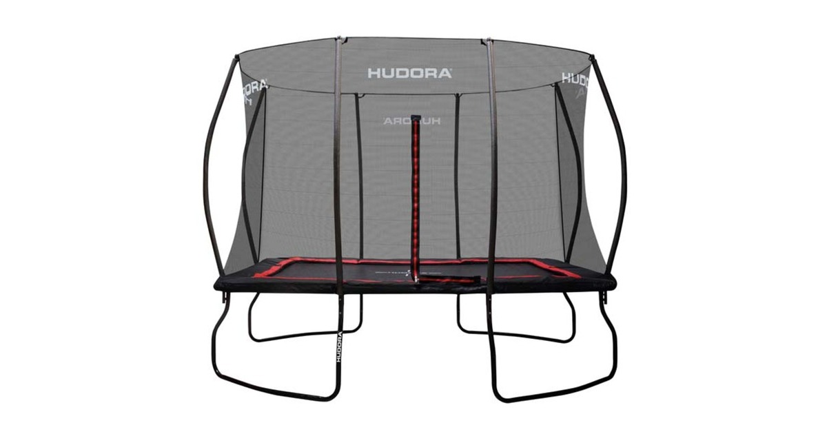 HUDORA 4Square Trampolin 215x305, Fitnessgerät(schwarz/rot)