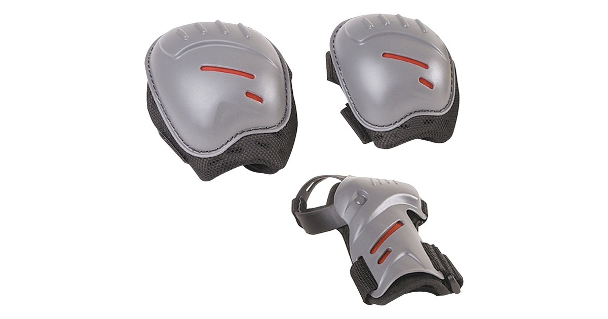 HUDORA Biomechanisches Protektorenset joey Gr. M(grau/rot)
