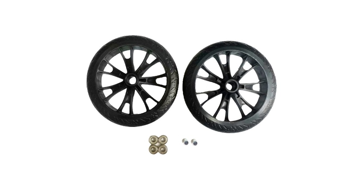 HUDORA Ersatzrollenset Crossover für BigWheel 205(schwarz, 2 Stück)