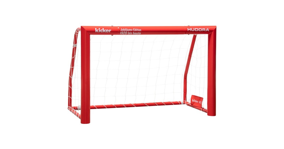 HUDORA Expert 120 kicker Edition, Fußballtor(rot/weiß)