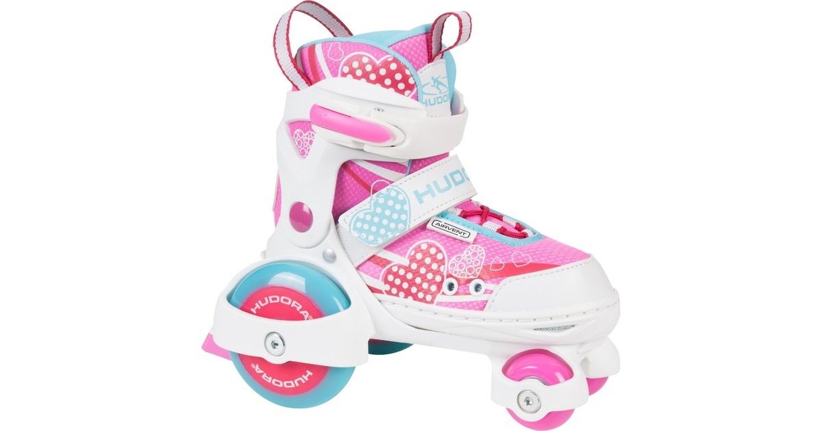 HUDORA My First Quad Girl, Gr. 30-33, Rollschuhe(pink/weiß)