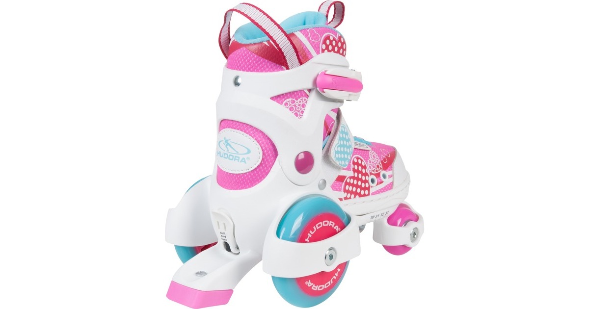 HUDORA My First Quad Girl, Gr. 30-33, Rollschuhe(pink/weiß)