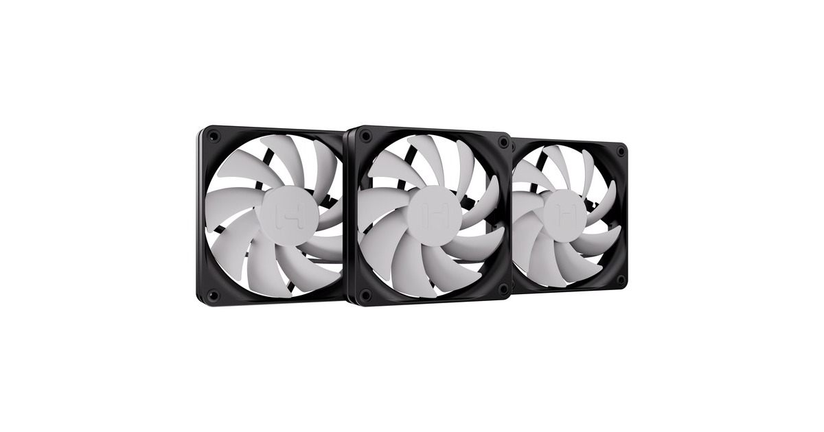 HYTE Flow FA12 Triple Fan Pack, Gehäuselüfter(schwarz/grau, 3er Pack)
