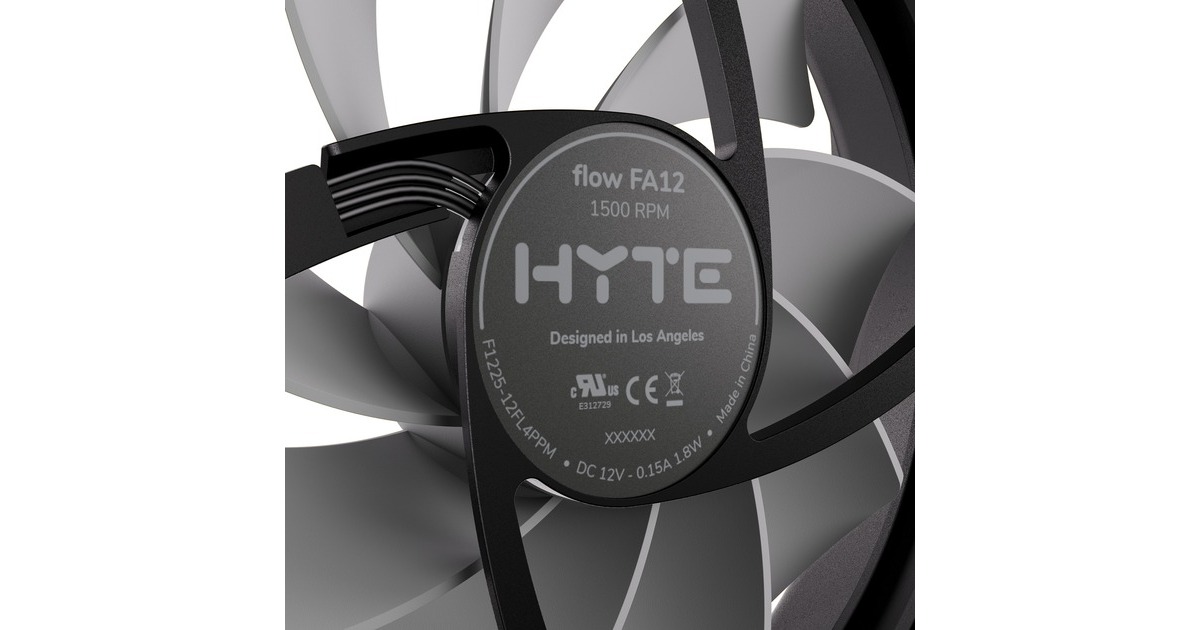 HYTE Flow FA12 Triple Fan Pack, Gehäuselüfter(schwarz/grau, 3er Pack)