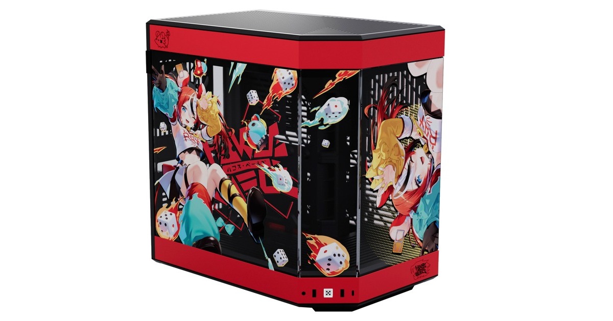 HYTE Y60 HAKOS BAELZ CASE BUNDLE, Tower-Gehäuse(rot/schwarz, Limited Edition, inkl. Mauspad: 800 mm x 380 mm)