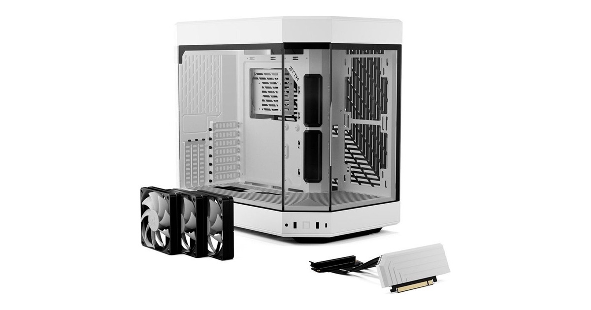 HYTE Y60 Snow White Edition, Tower-Gehäuse(weiß, Tempered Glass)