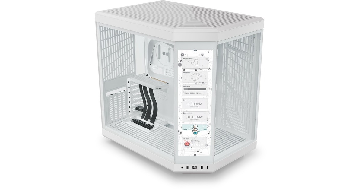 HYTE Y70 Touch Snow White, Tower-Gehäuse(weiß, Tempered Glass)