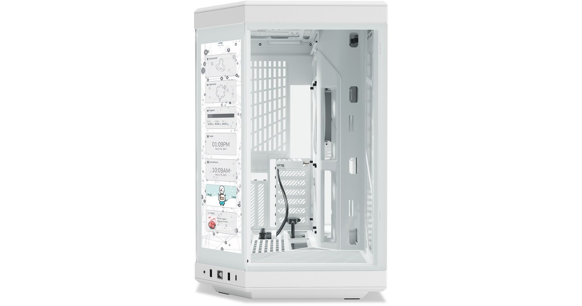 HYTE Y70 Touch Snow White, Tower-Gehäuse(weiß, Tempered Glass)