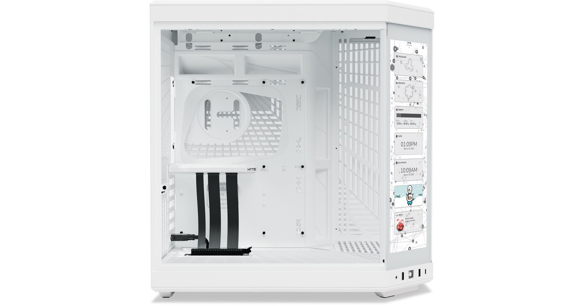 HYTE Y70 Touch Snow White, Tower-Gehäuse(weiß, Tempered Glass)