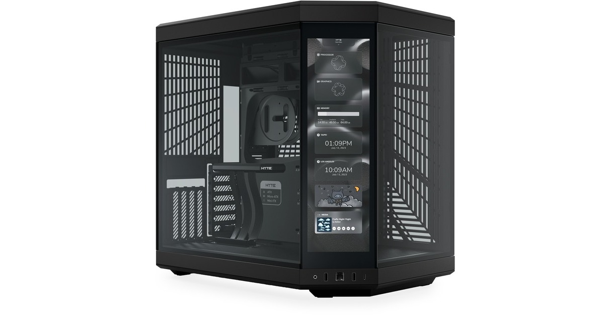 HYTE Y70 Touch, Tower-Gehäuse(schwarz, Tempered Glass)