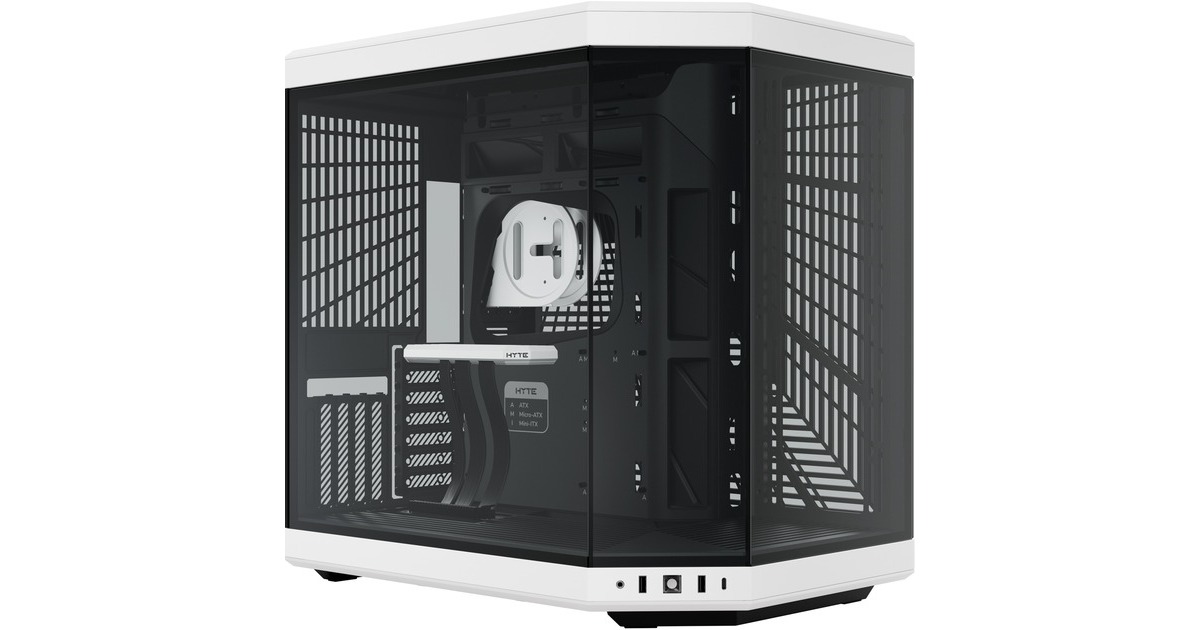 HYTE Y70 , Tower-Gehäuse(schwarz/weiß, Tempered Glass)
