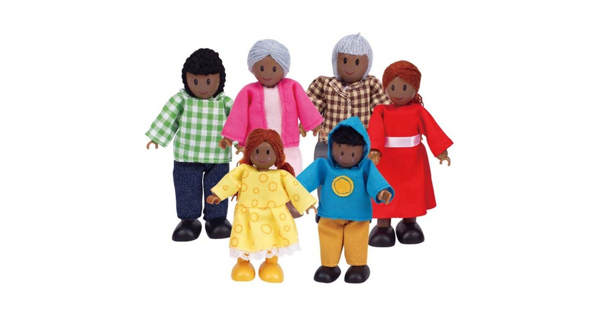 Hape Puppenfamilie - Dunkle Hautfarbe