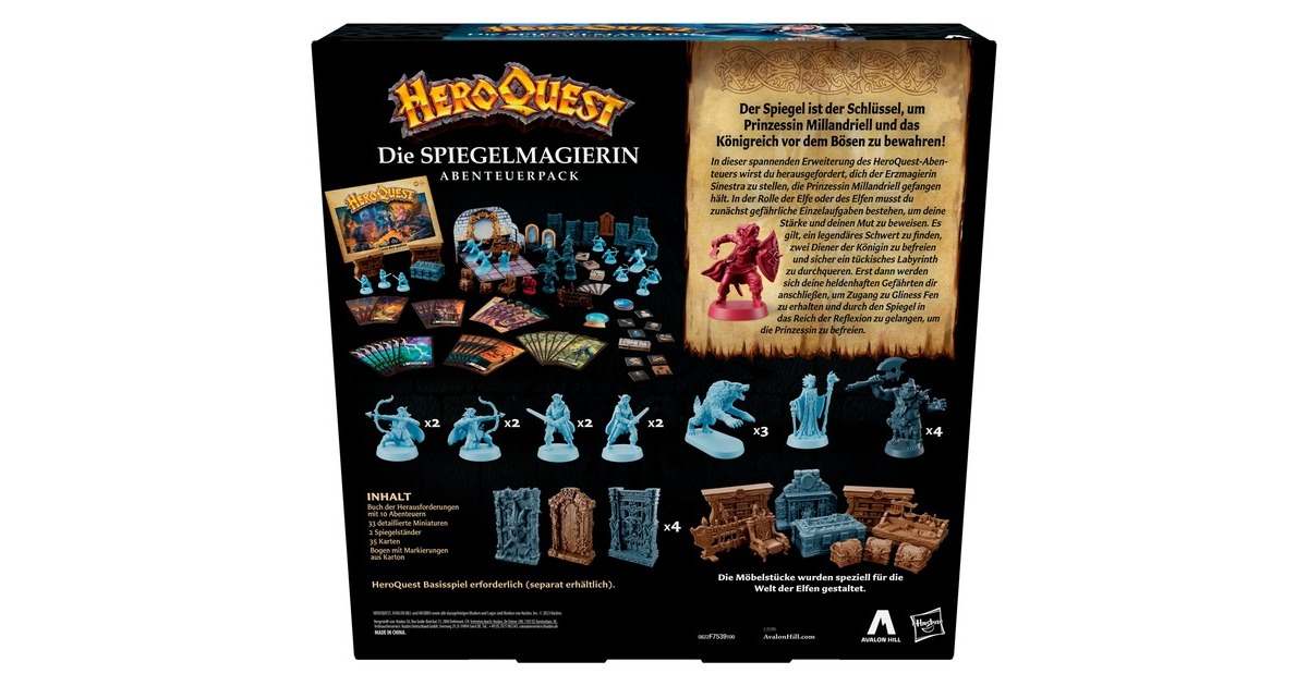 Hasbro Avalon Hill HeroQuest - Die Spiegelmagierin Abenteuerpack, Brettspiel(Erweiterung)