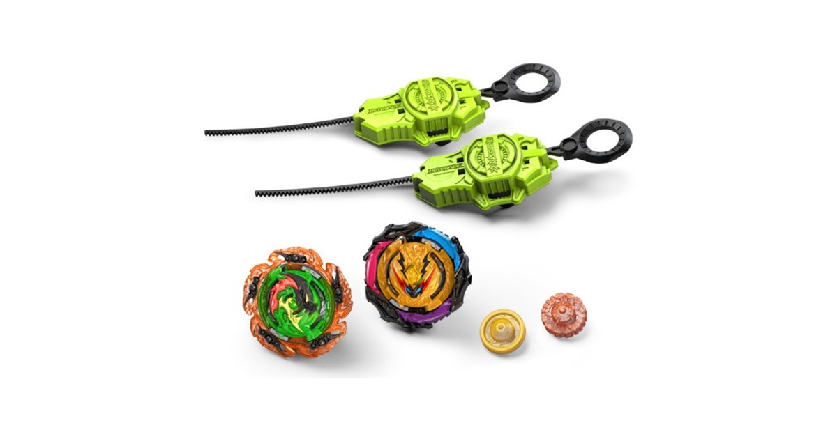 Hasbro Beyblade Burst QuadStrike Light Ignite Battle Set, Geschicklichkeitsspiel