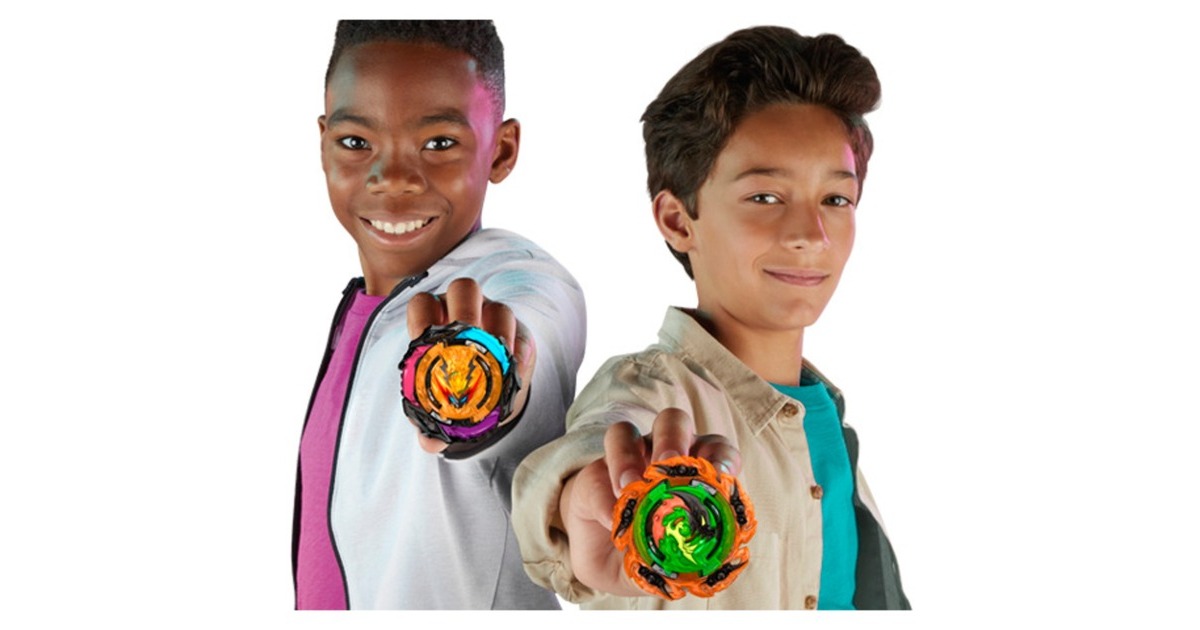 Hasbro Beyblade Burst QuadStrike Light Ignite Battle Set, Geschicklichkeitsspiel