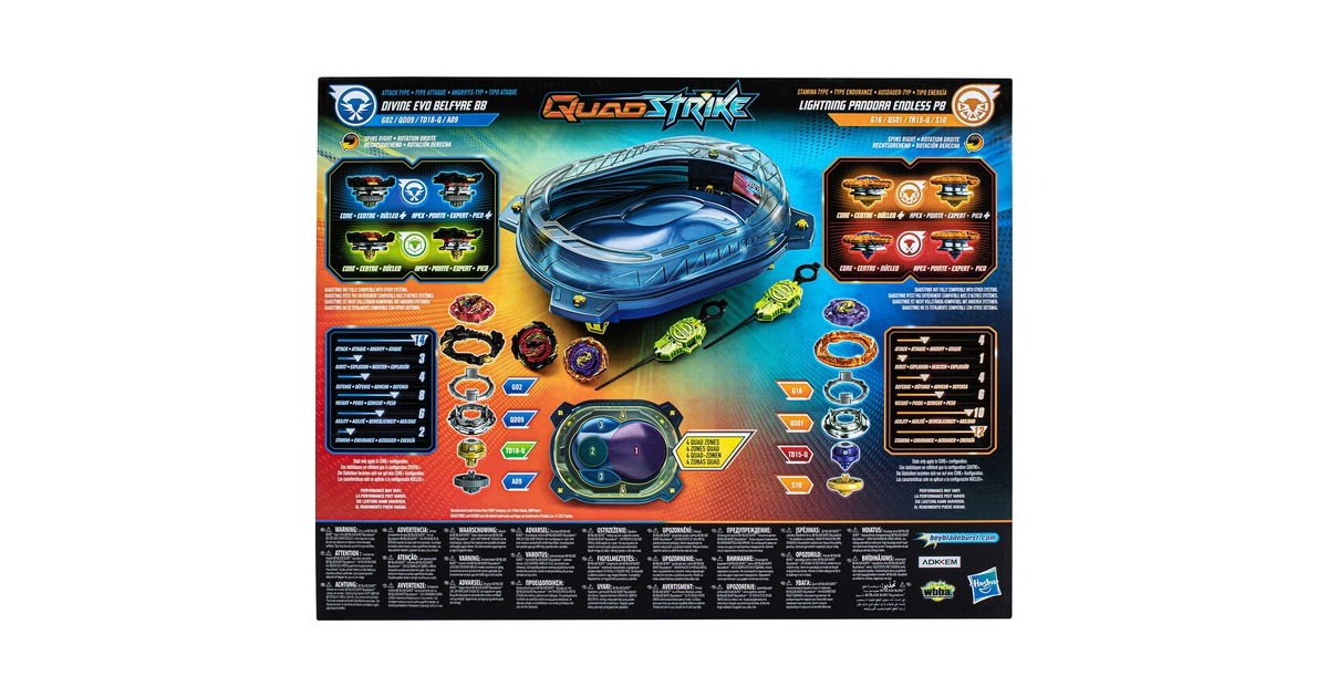 Hasbro Beyblade Burst QuadStrike Thunder Edge Battle Set, Geschicklichkeitsspiel
